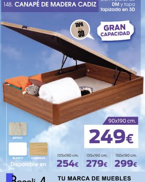 Canapé de madera Cádiz
